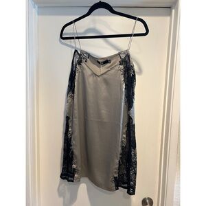 Satiny Lace Nightgown Dress
